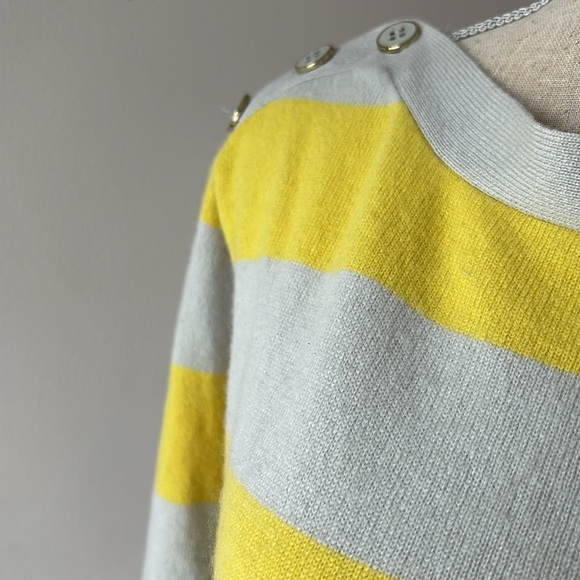 Anthropologie cashmere sweater boatneck jumper striped size small - Picture 2 of 8